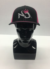 Load image into Gallery viewer, PACIFIC HEADWEAR: 3D PUFF LETTERING LADIES TRUCKER SNAPBACK BLACK/PINK